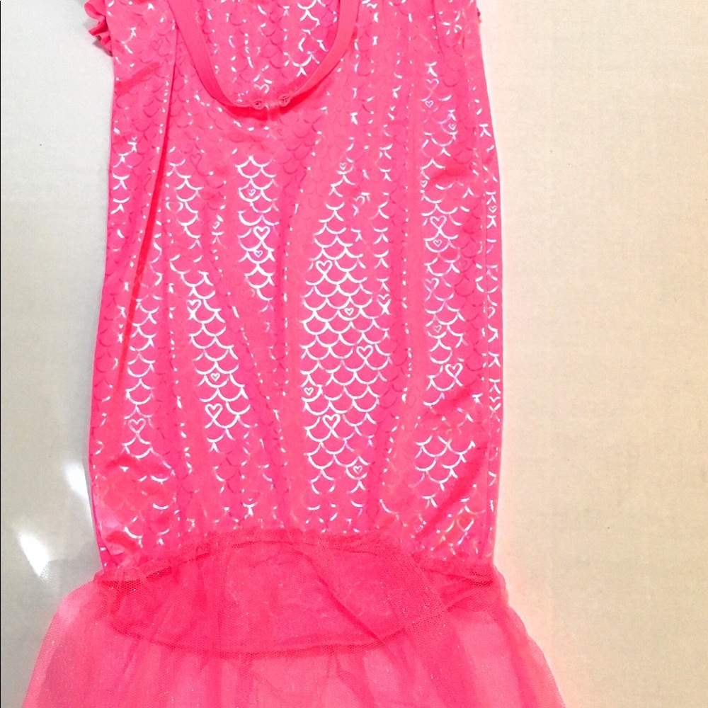 Girls Mermaid swimsuit 3piece set Pink - Picture 4 of 6